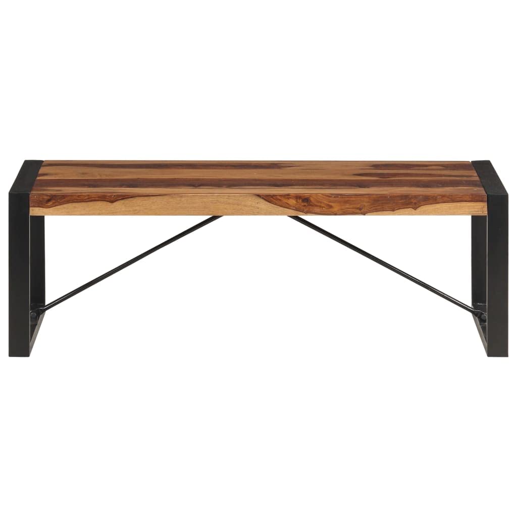 Rustic Wooden Coffee Table with Metal Frame S79281