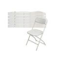 White Stackable Plastic Folding Chair 10-Pack R882