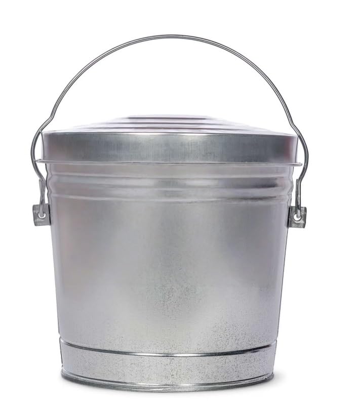 6 Gallon Galvanized Steel Storage Can with Locking Lid K7955