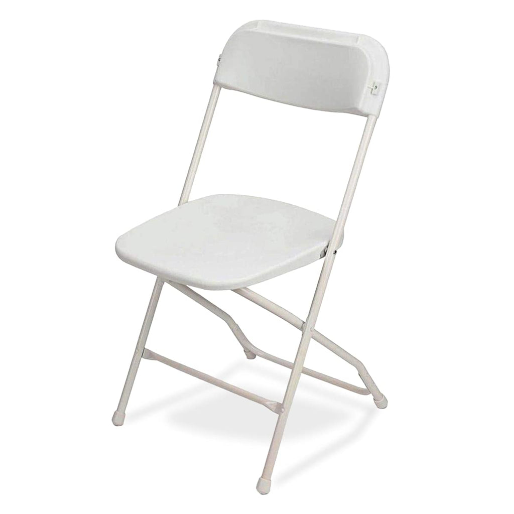 White Stackable Plastic Folding Chair 10-Pack R882