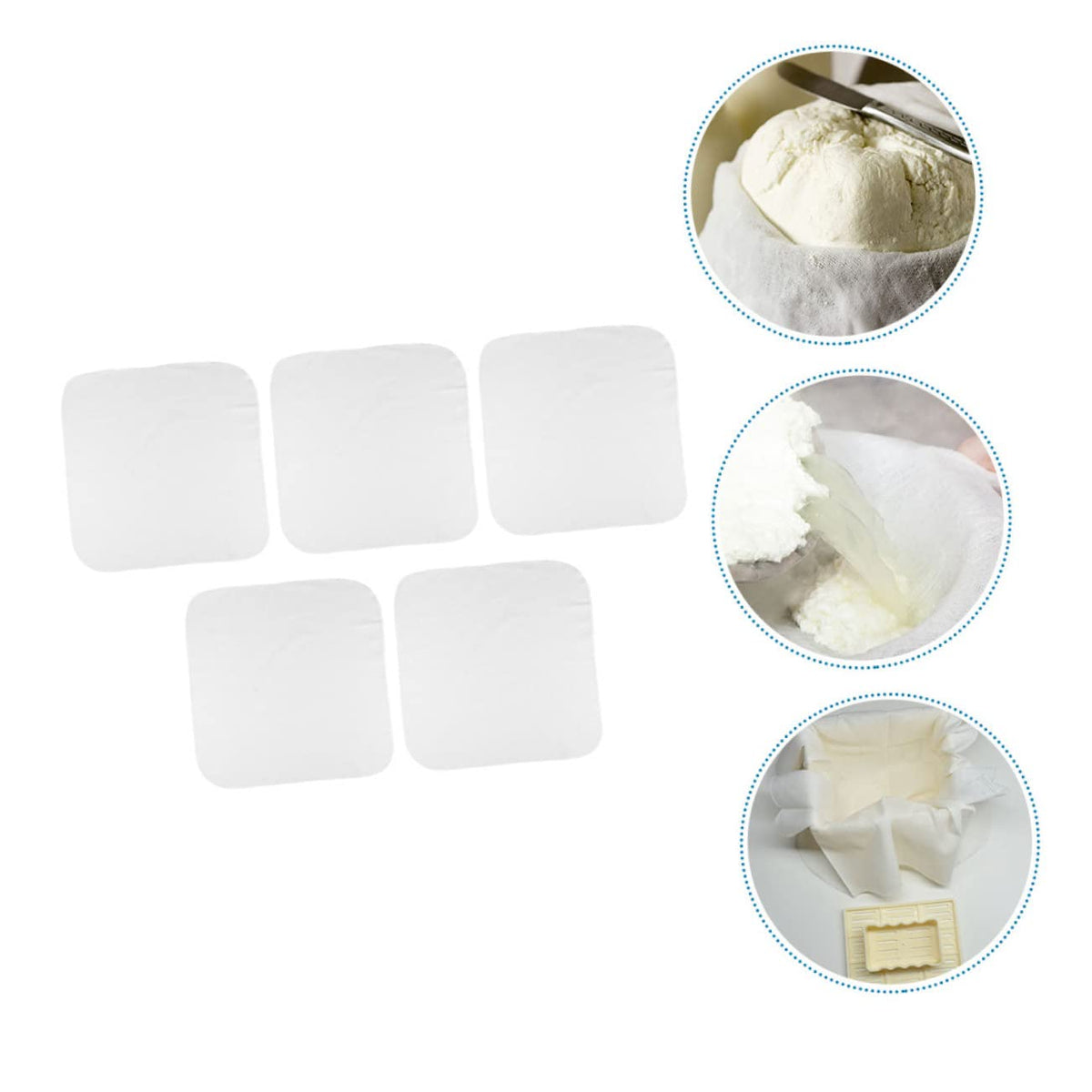 5 Piece Cotton Gauze Filter Cloth P7104