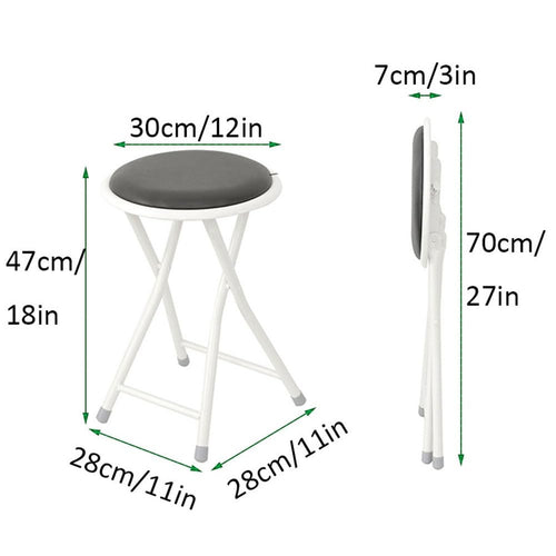 18-Inch Black Folding Stool with 225lb Capacity R79538