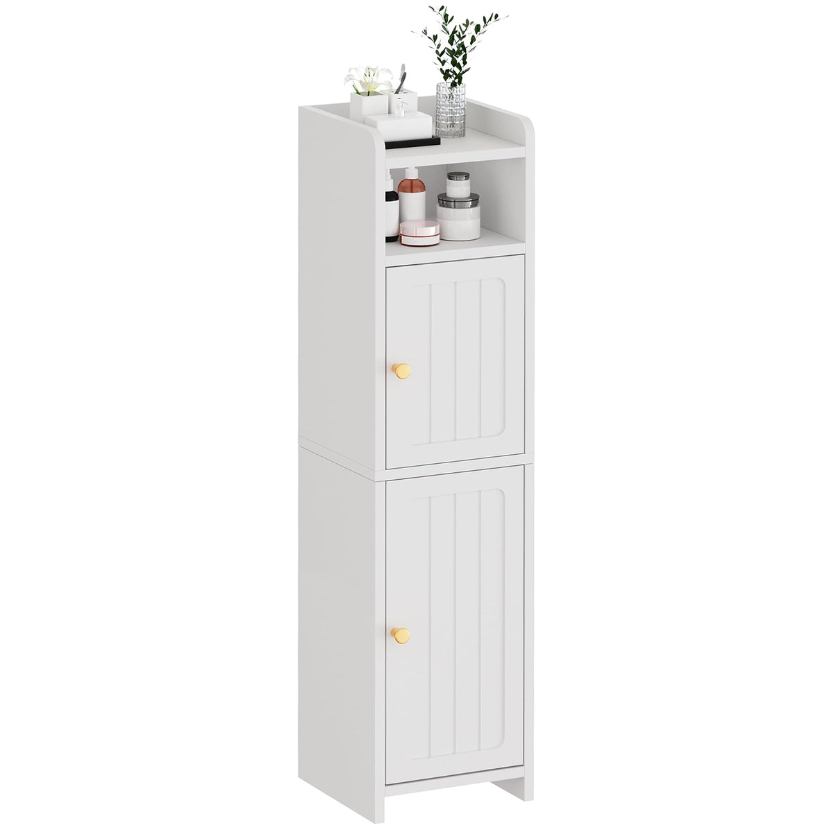 Small 2 Doors Narrow Bathroom Storage Cabinet B456529
