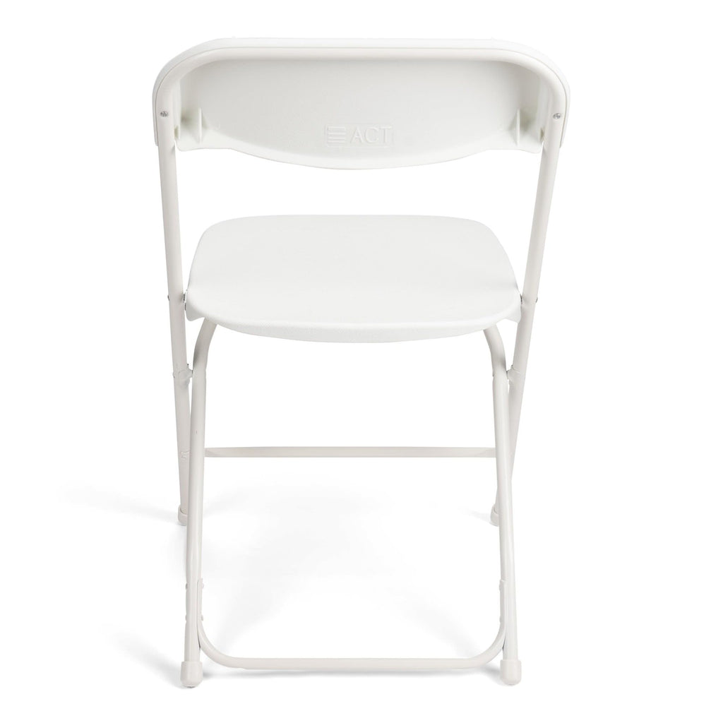 White Stackable Plastic Folding Chair 10-Pack R882