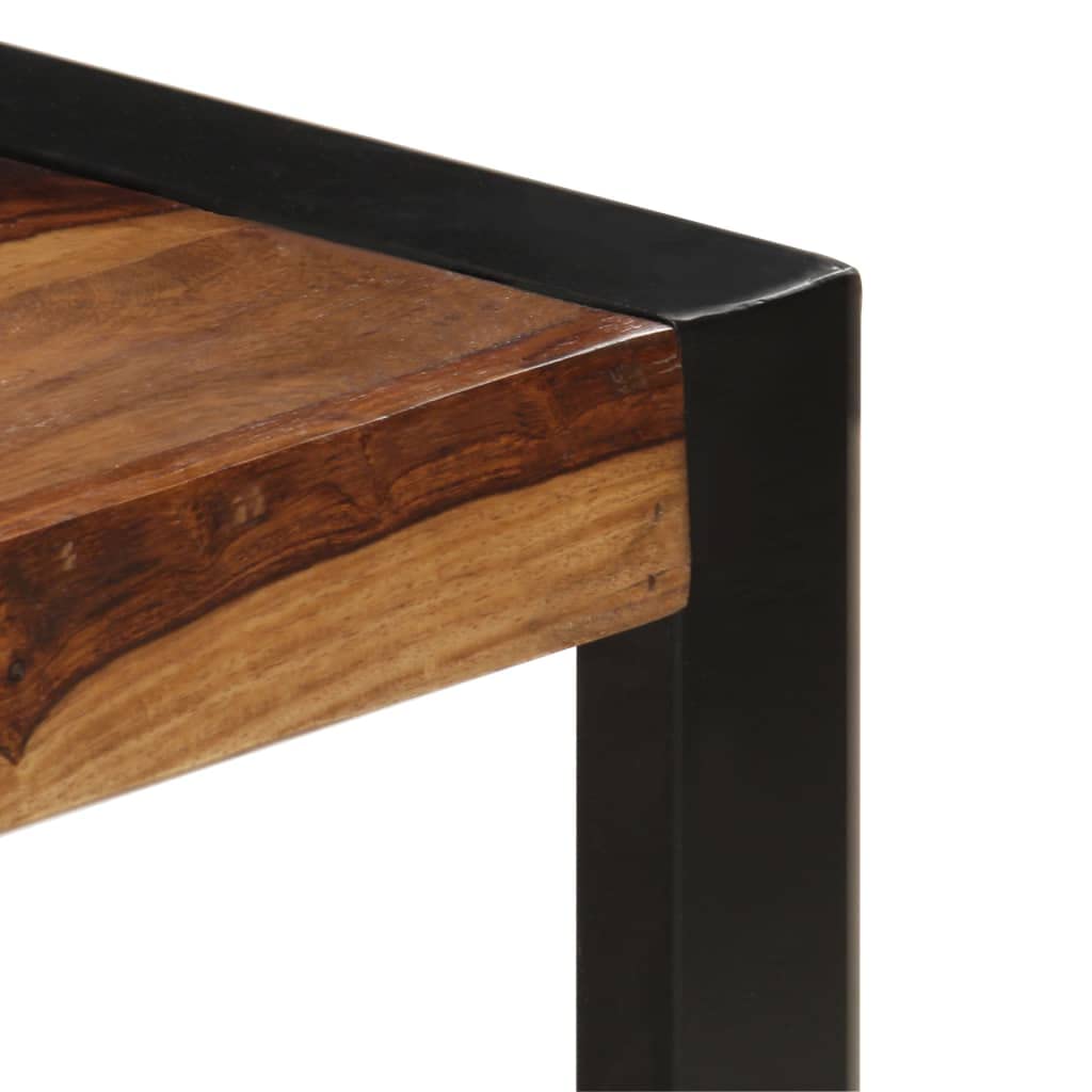 Rustic Wooden Coffee Table with Metal Frame S79281