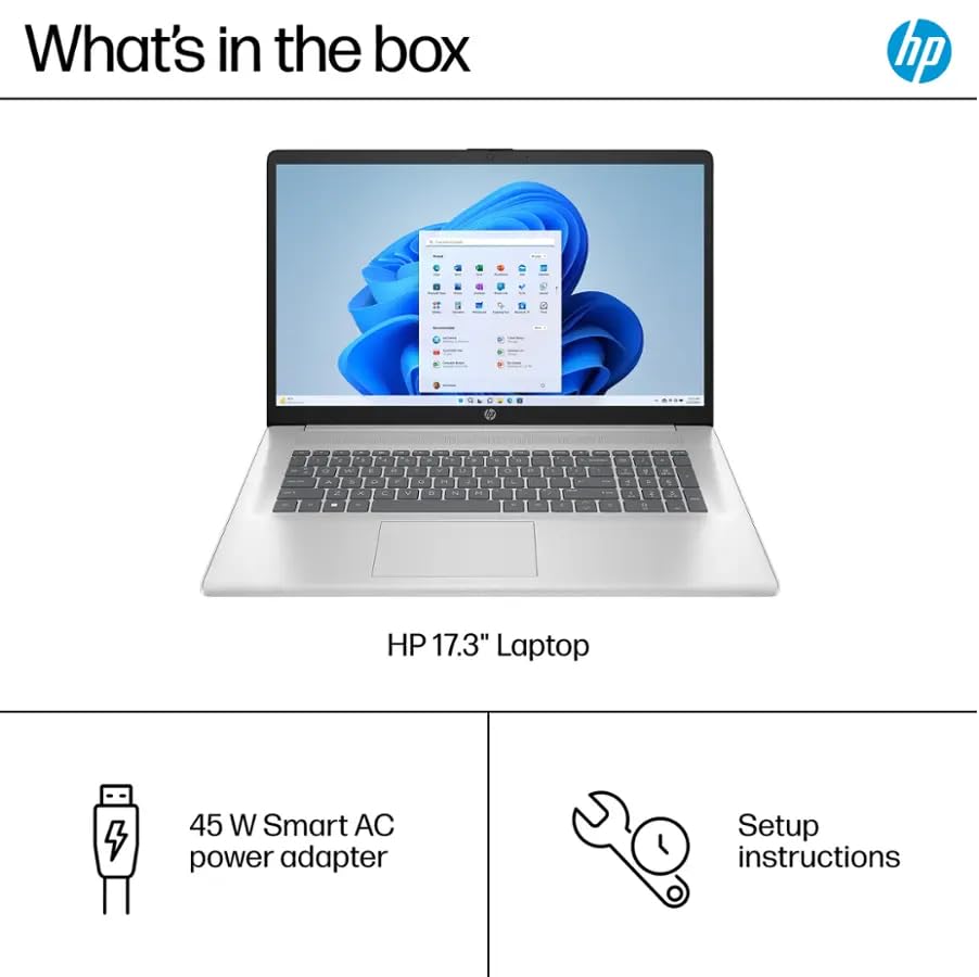 17.3" FHD Laptop, 16GB RAM, 1TB SSD, AMD Ryzen 5, Windows 11 Home, Silver L15541