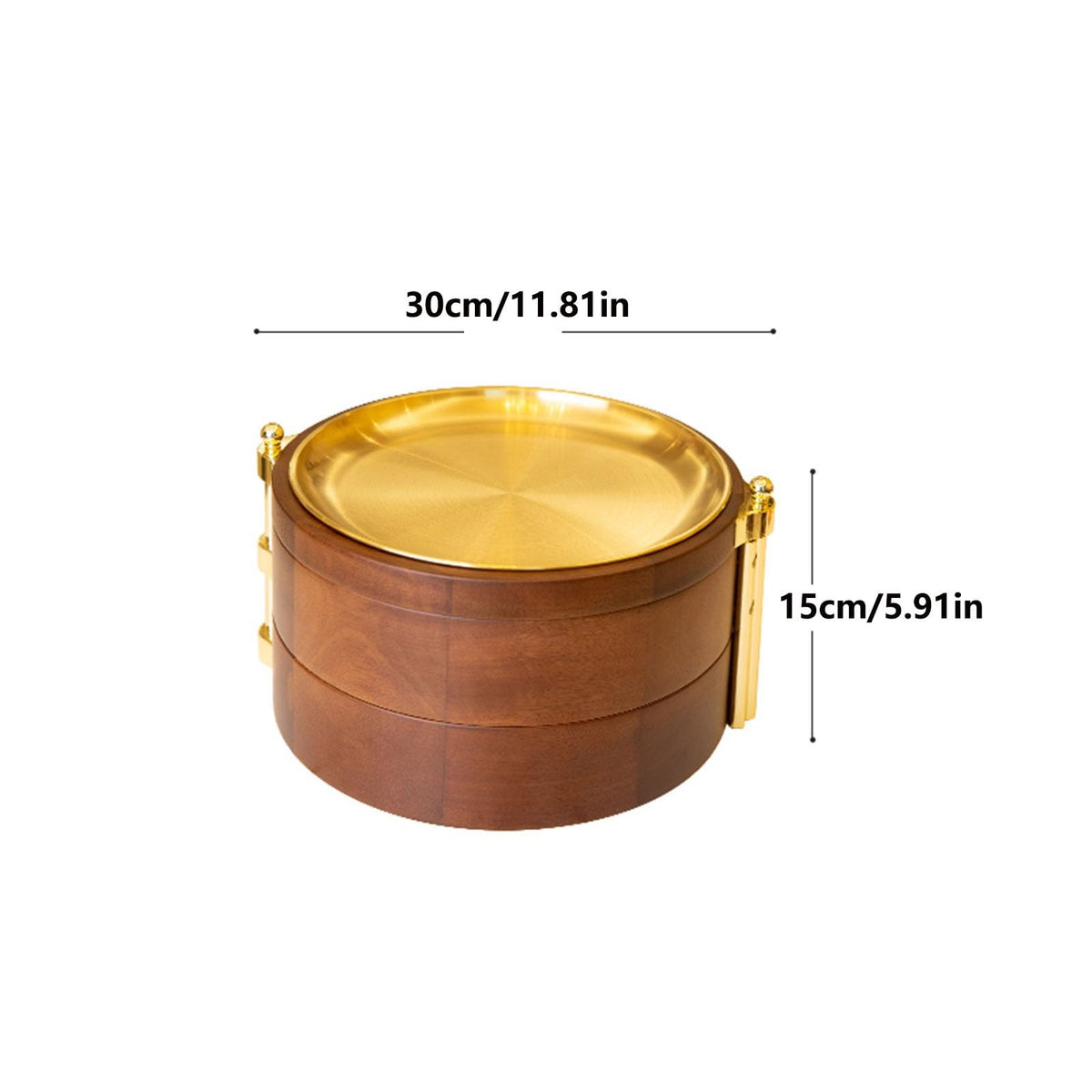 3 Layers Solid Wood Fruit Bowl U26217
