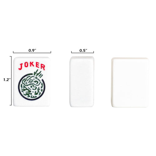 166 White Tiles Mahjong Set with Blue Carrying Bag L9550