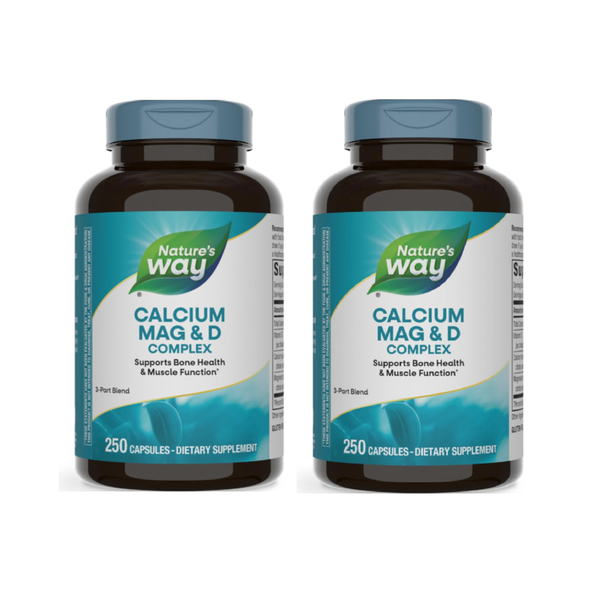 Calcium Magnesium & Vitamin D3 250 Capsules 2 Pack M2547