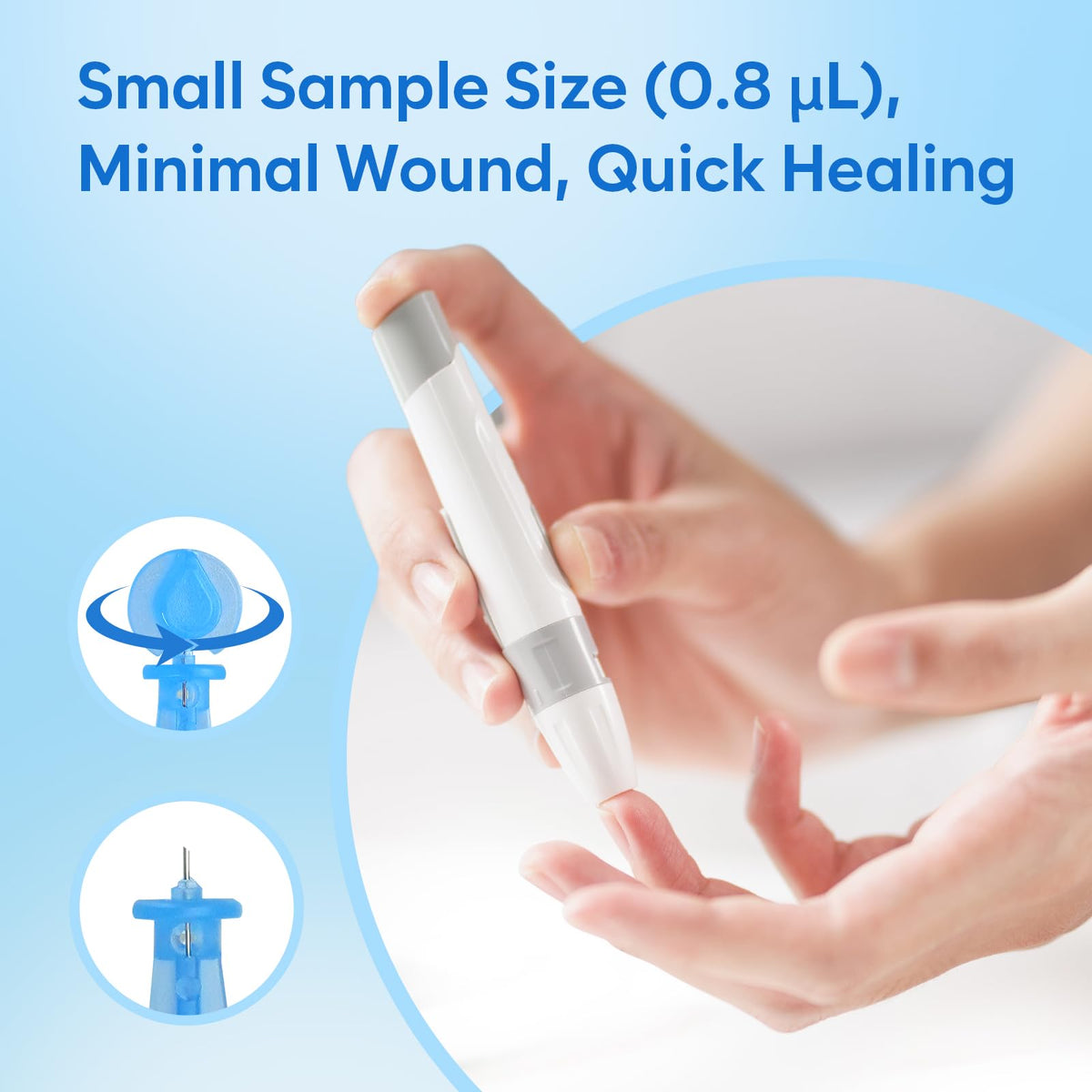 Wireless Glucose Monitor Kit, 100-Strip Blood Sugar Testing Kit S273881