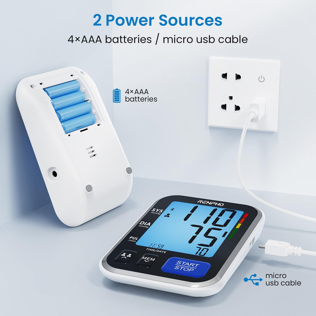 Smart Blood Pressure Monitor with Wide Cuff Y467413