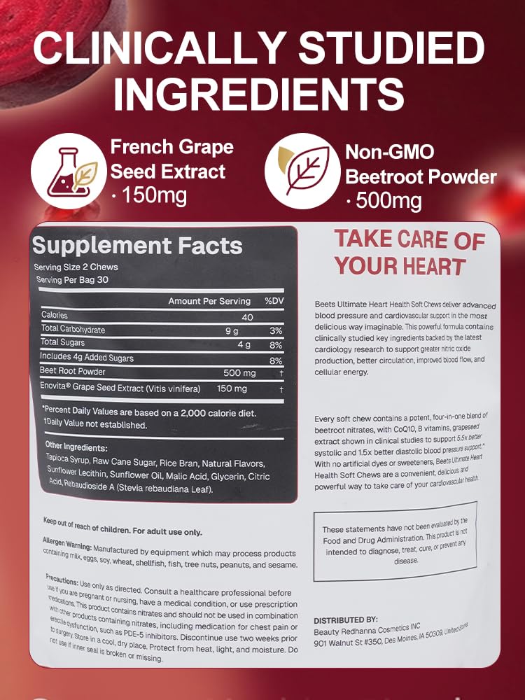 Beet Root Powder Energy Supplement, 60 Count S935