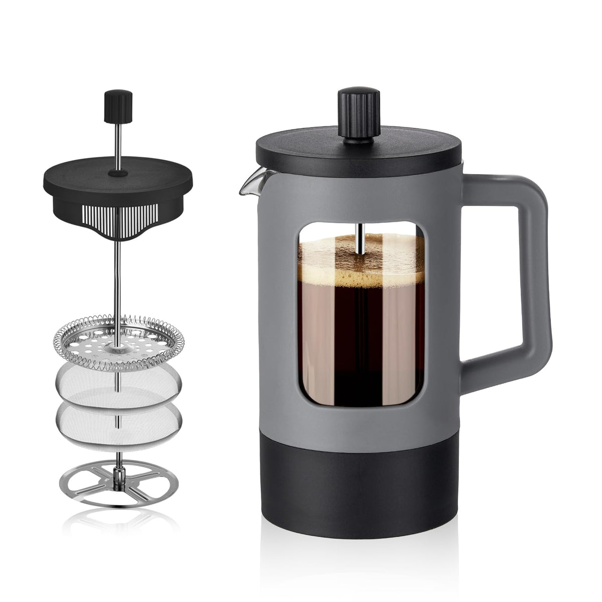21 oz Heat-resistant Borosilicate Glass French Press Coffee Maker C276