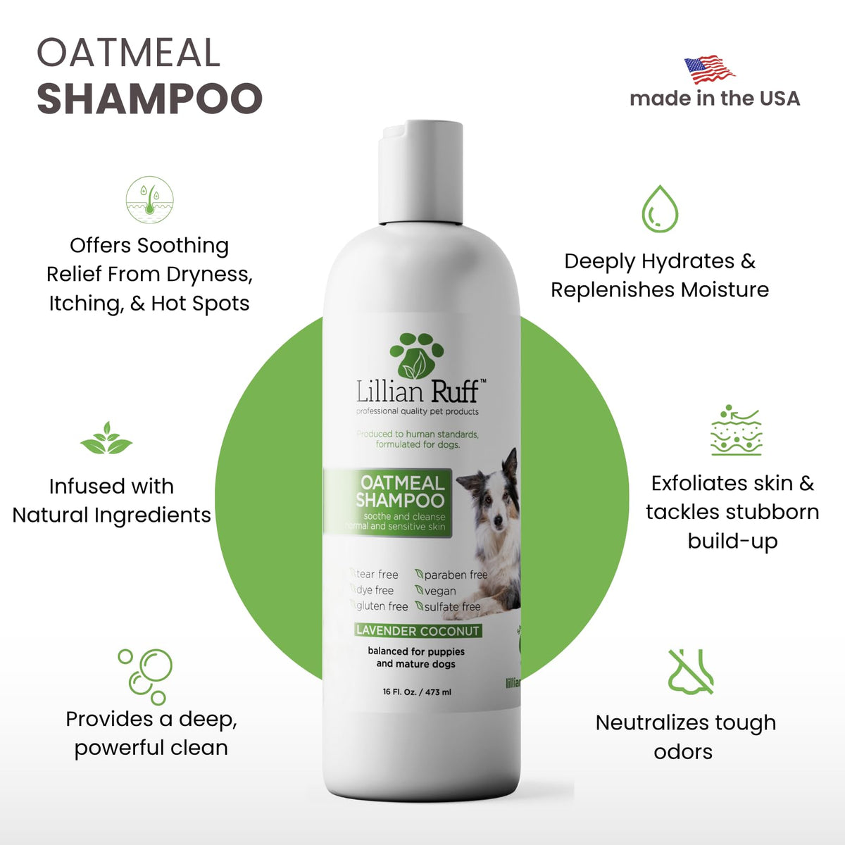 Oatmeal Dog Shampoo 16oz R1694