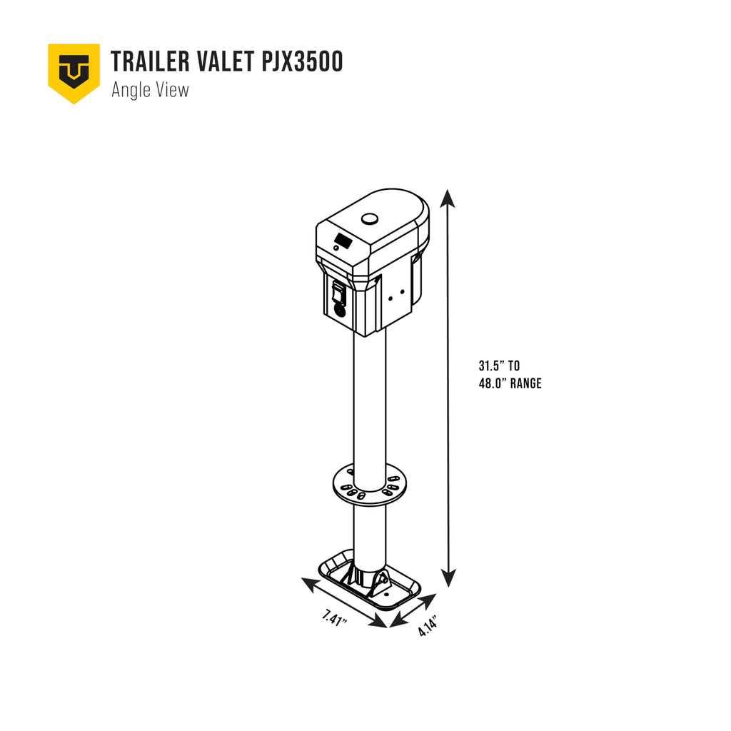 Electric Trailer Jack with Tongue Weight Scale, 3,500 LB Lift Capacity S53550