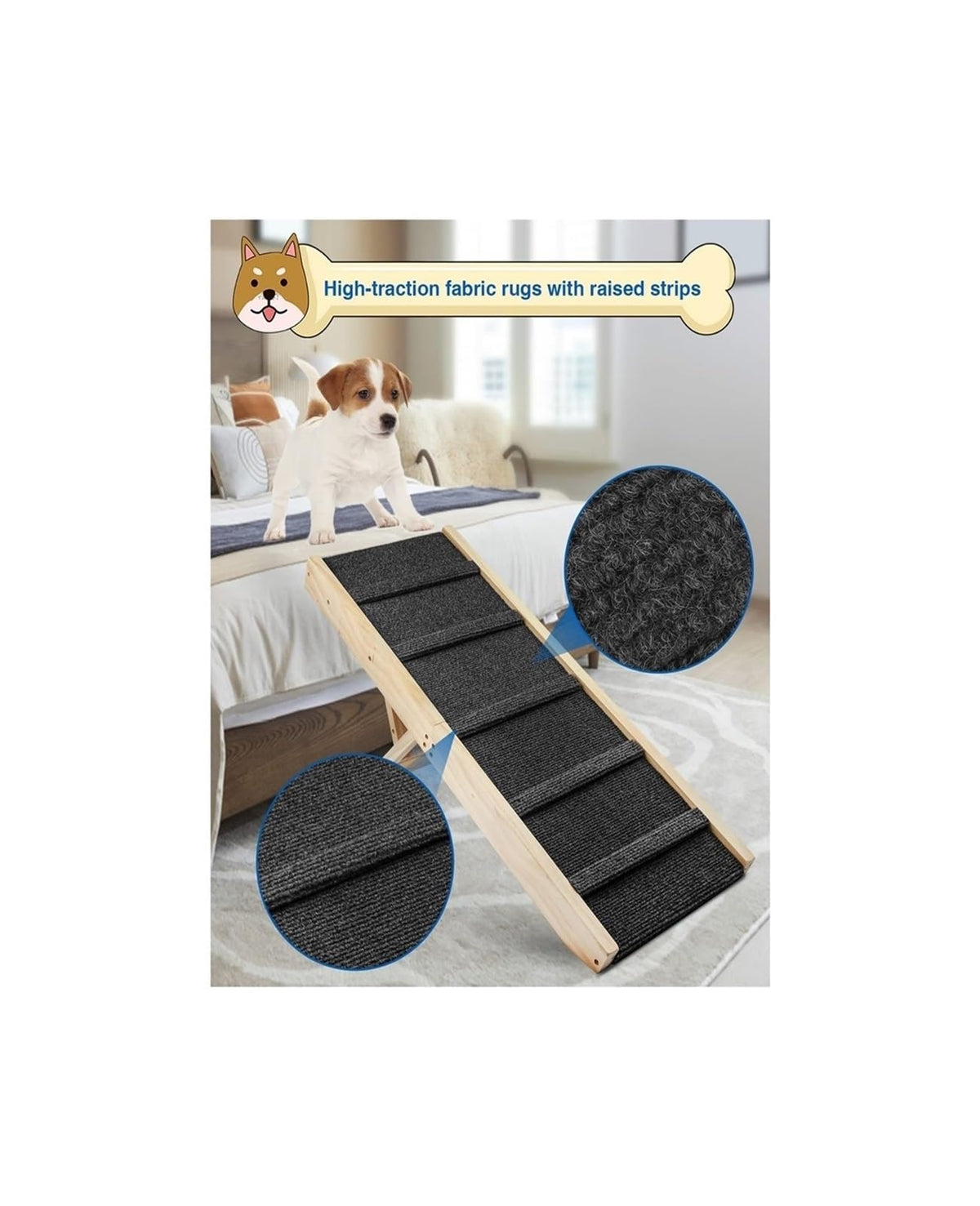 Adjustable Portable Folding Non-Slip Dog Ramp V144