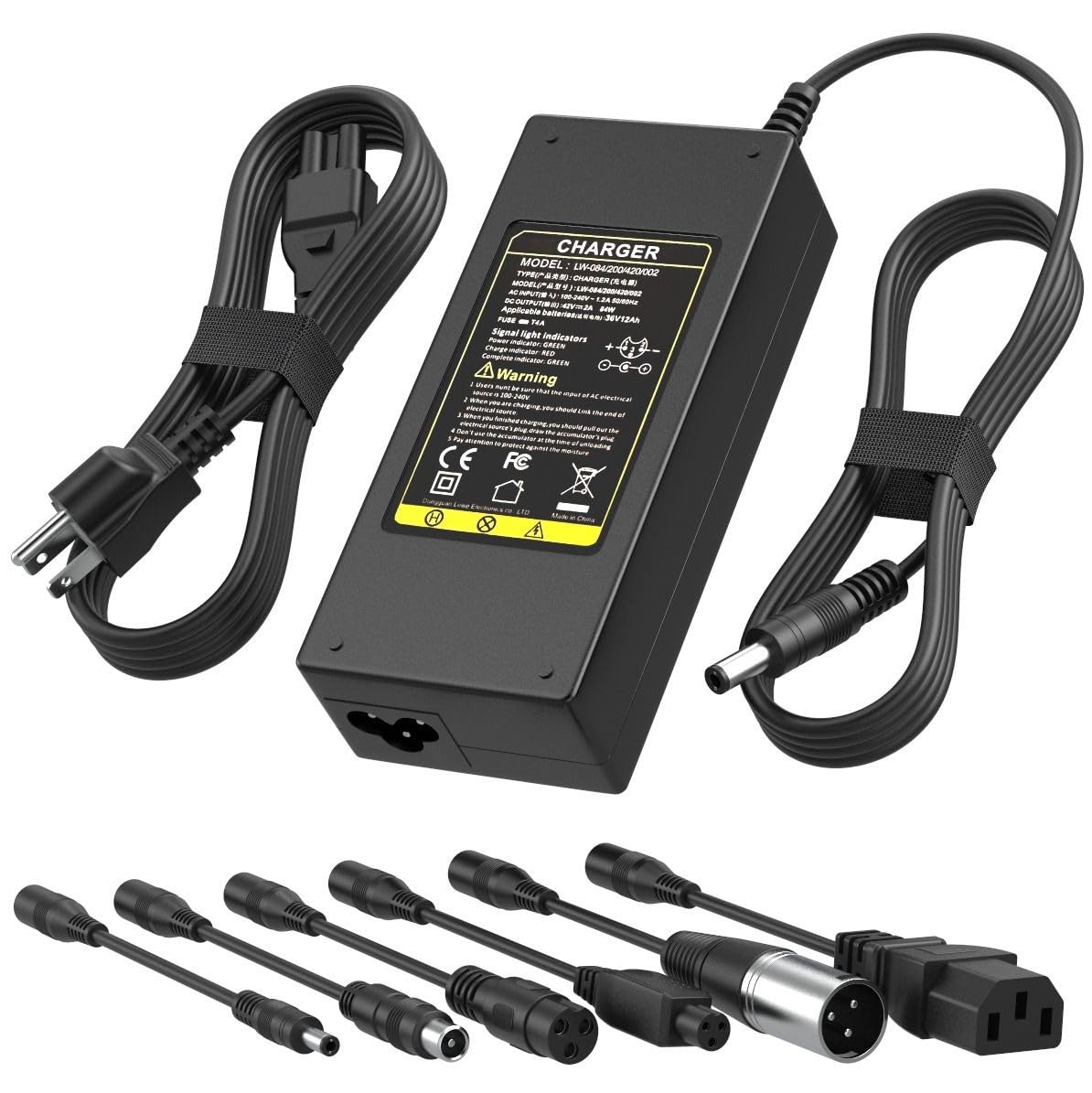 42V 2A Electric Scooter Charger for 36V Lithium Ion Battery W310