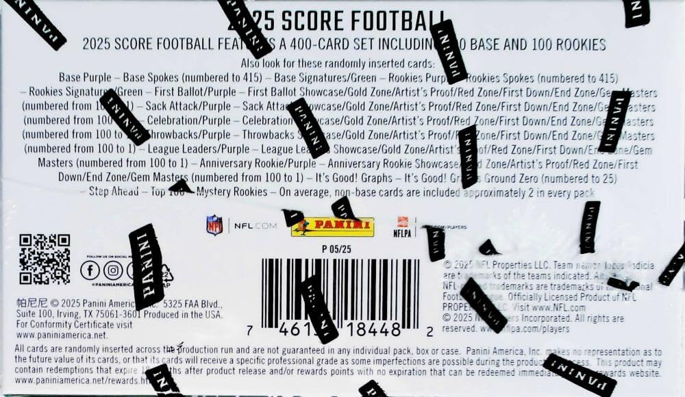 2025 Score NFL Football Retail Box 24 Packs H920345