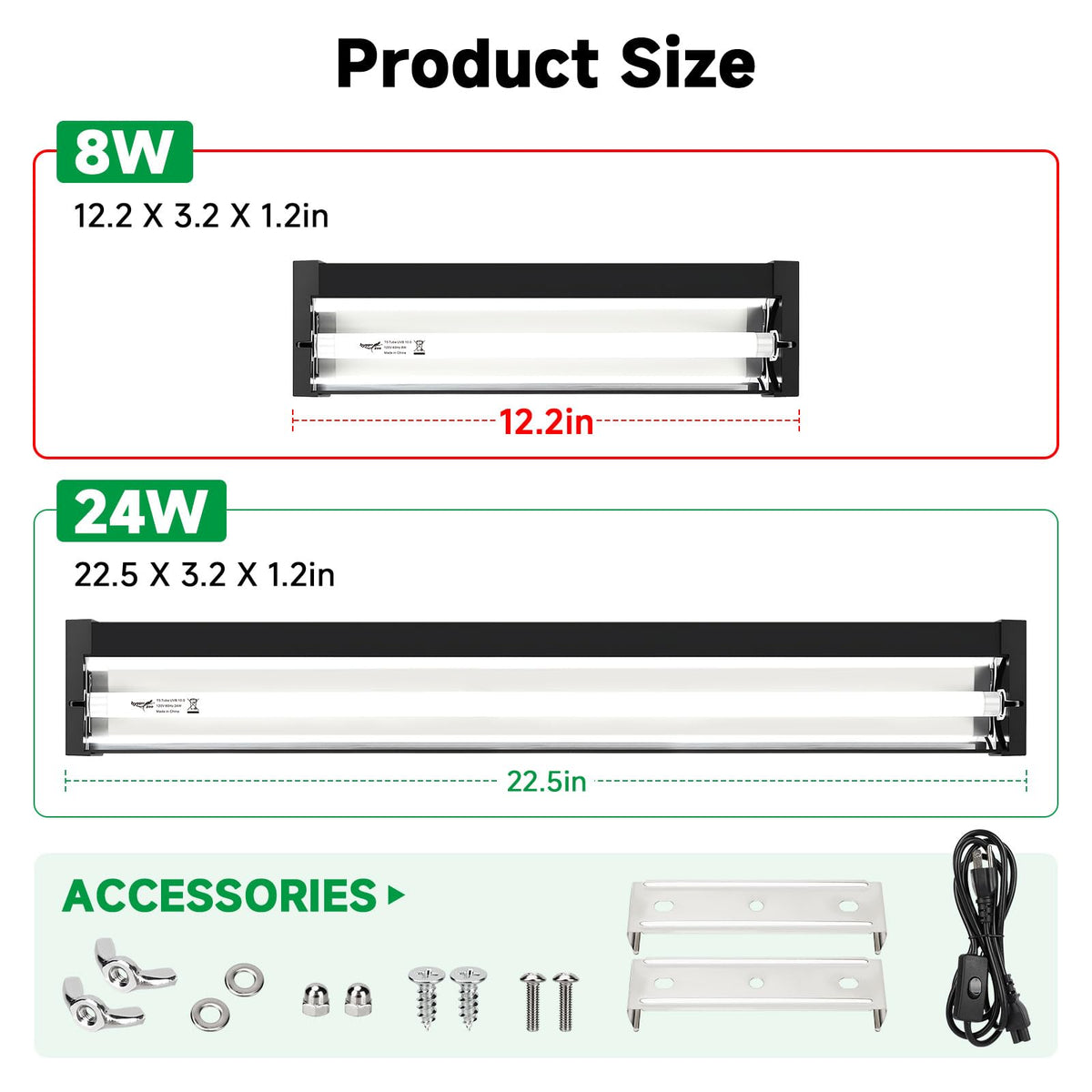 8W UVB Reptile Light Fixture Kit R62731