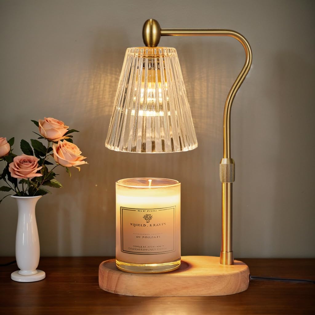 Candle Warmer Lamp with Timer and Dimmer Adjustable Height W38372
