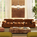 Burnt Orange Velvet 3-Piece Modular Sofa Z438