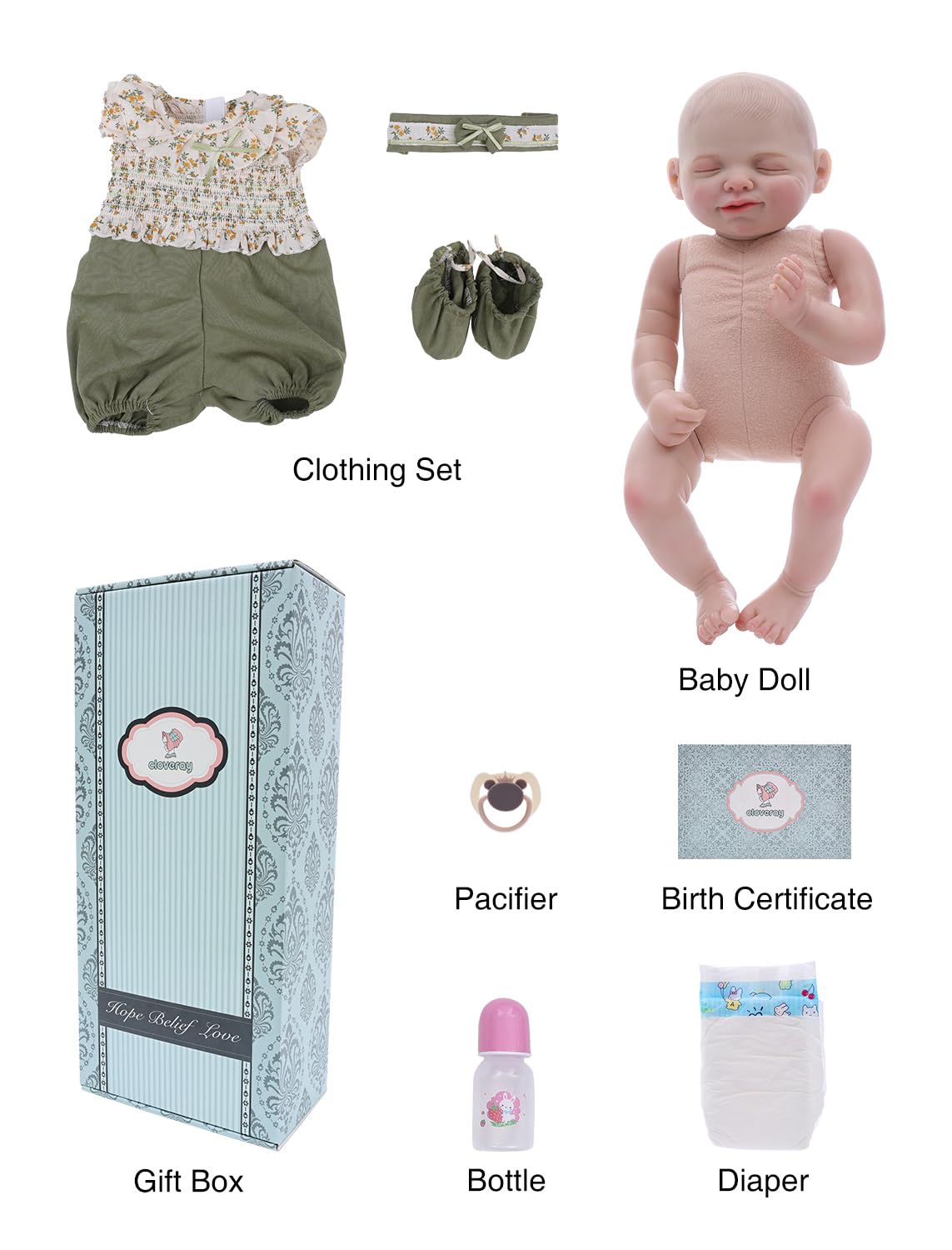 Realistic 20 Inch Baby Doll with Accessories O7047