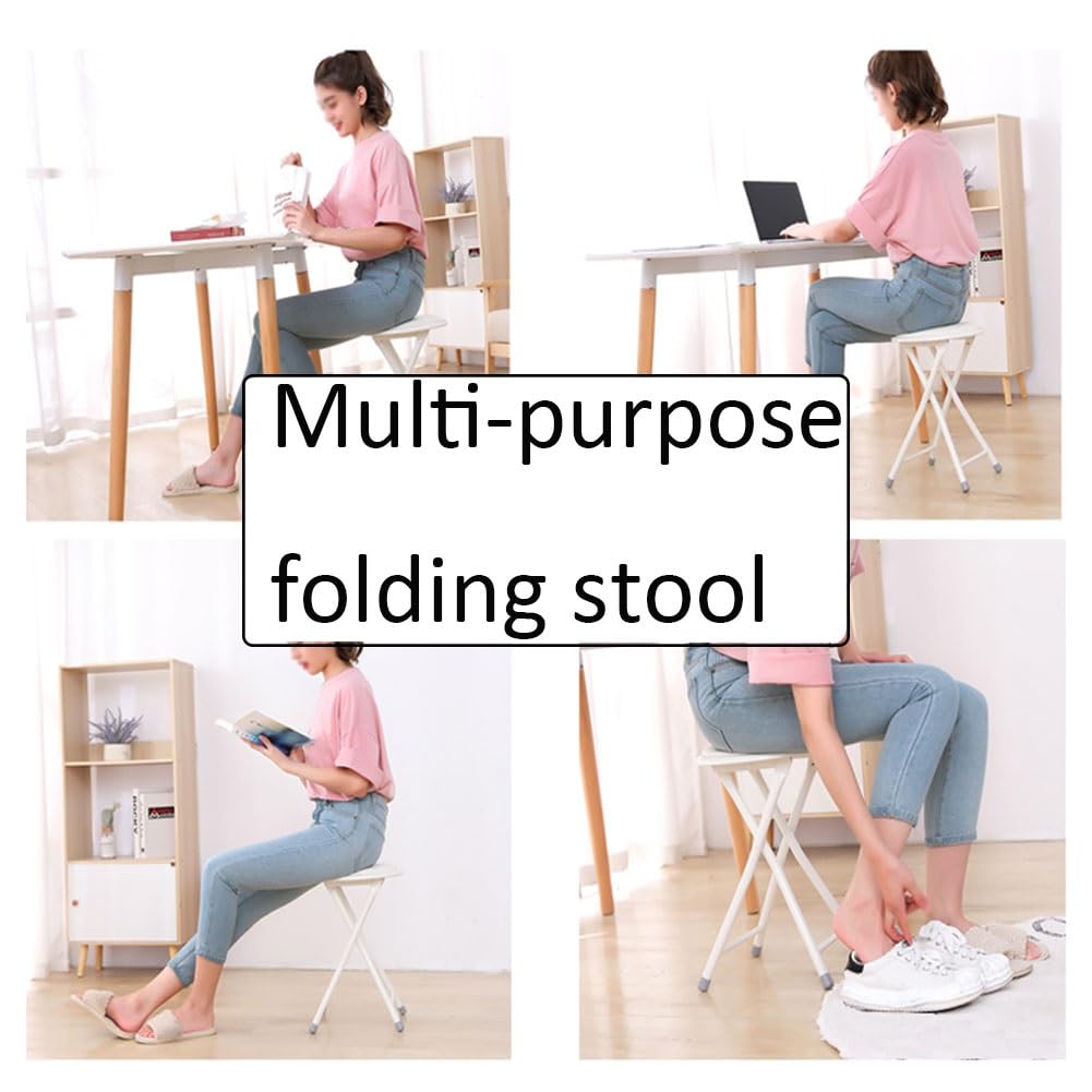 18-Inch Black Folding Stool with 225lb Capacity R79538