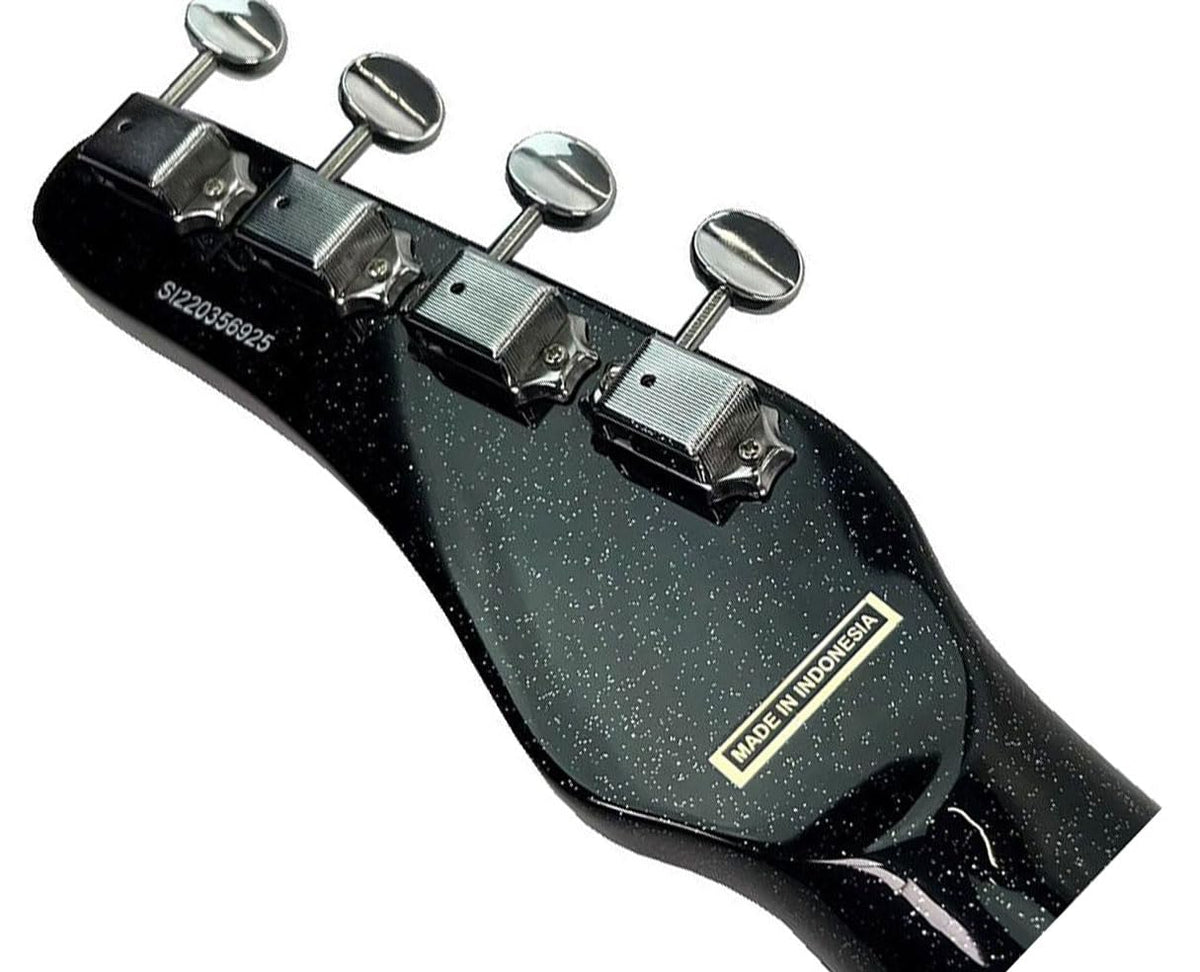 Black Silver Flake Short Scale Bass G261