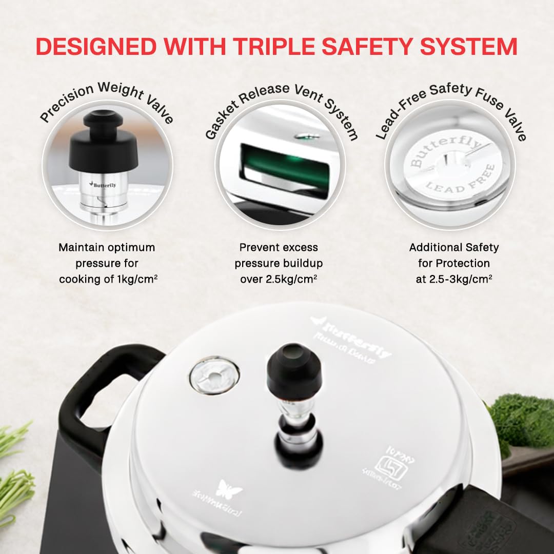 Stainless Steel 3-Liter Pressure Cooker N3132