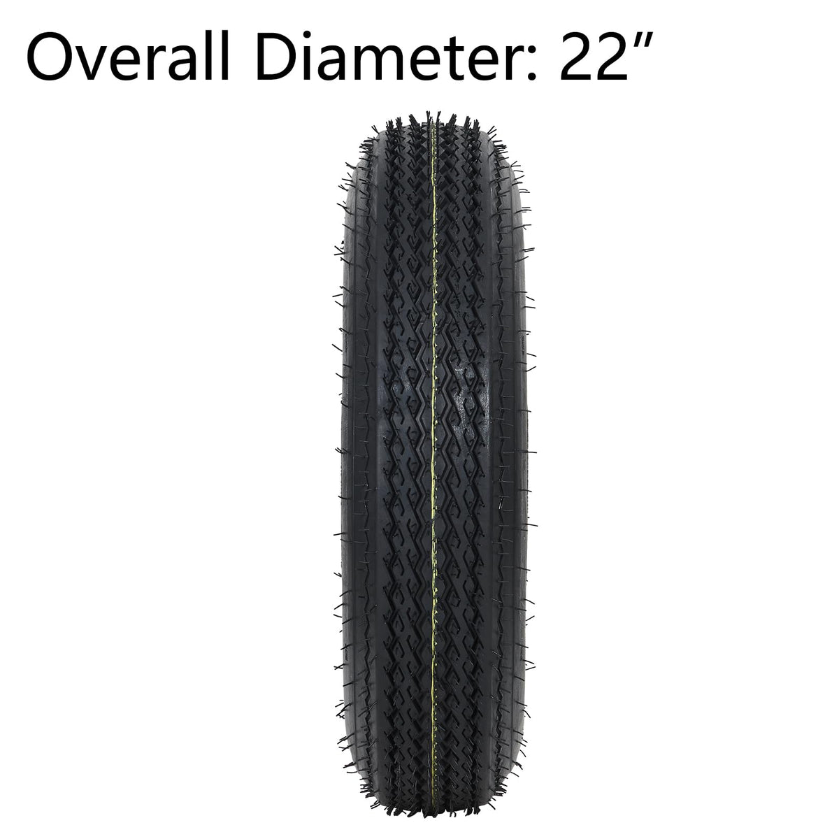 2-Pack Trailer Tires on Rims 5.30-12 4 Lug White Wheels Y49980