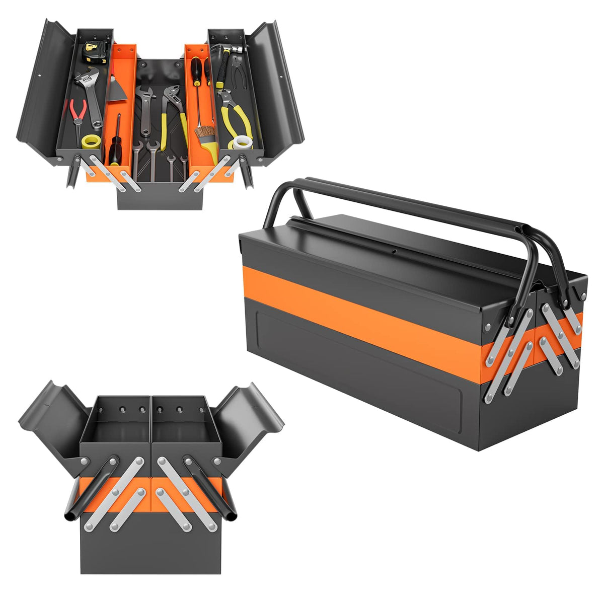22-Inch 3-Layer 5-Tray Metal Tool Box N633549