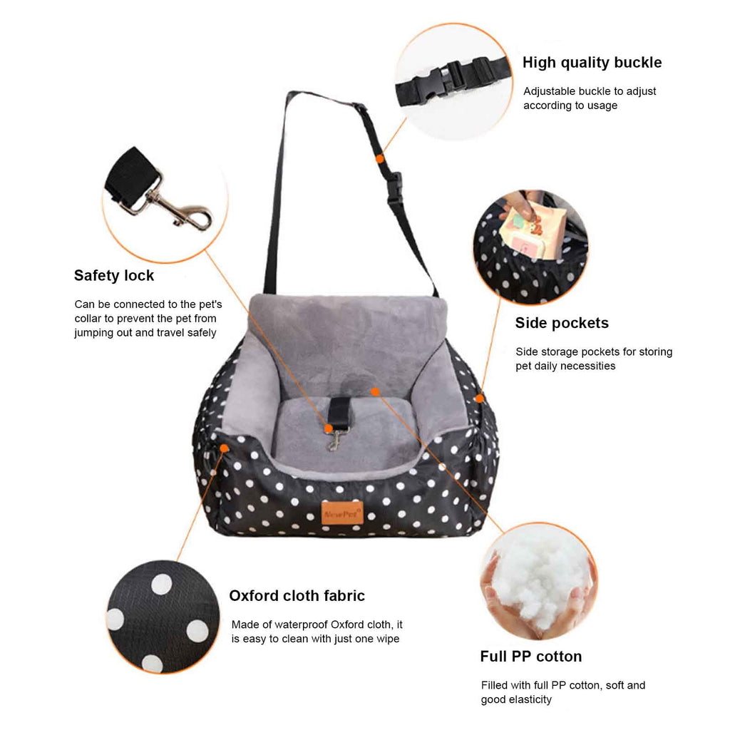 2-in-1 Waterproof Pet Car Seat & Car Bed Y5947