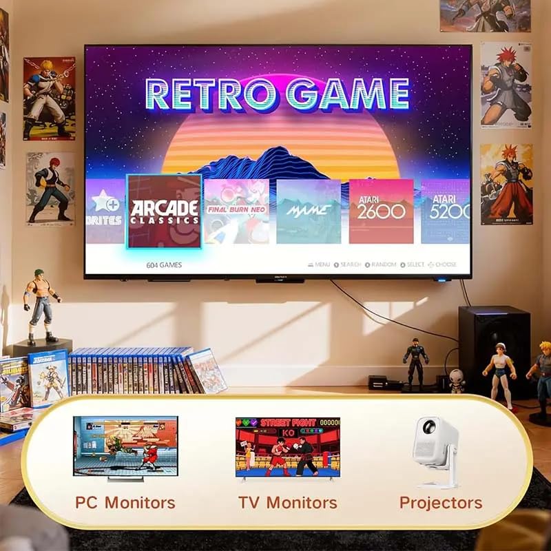 4K Wireless Retro Game Stick with 40000 Games and 26 Emulators J8607