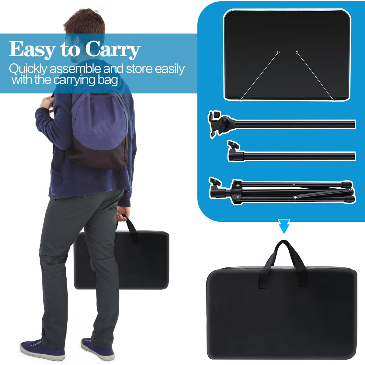 Adjustable Sheet Music Stand with Carry Bag U469191