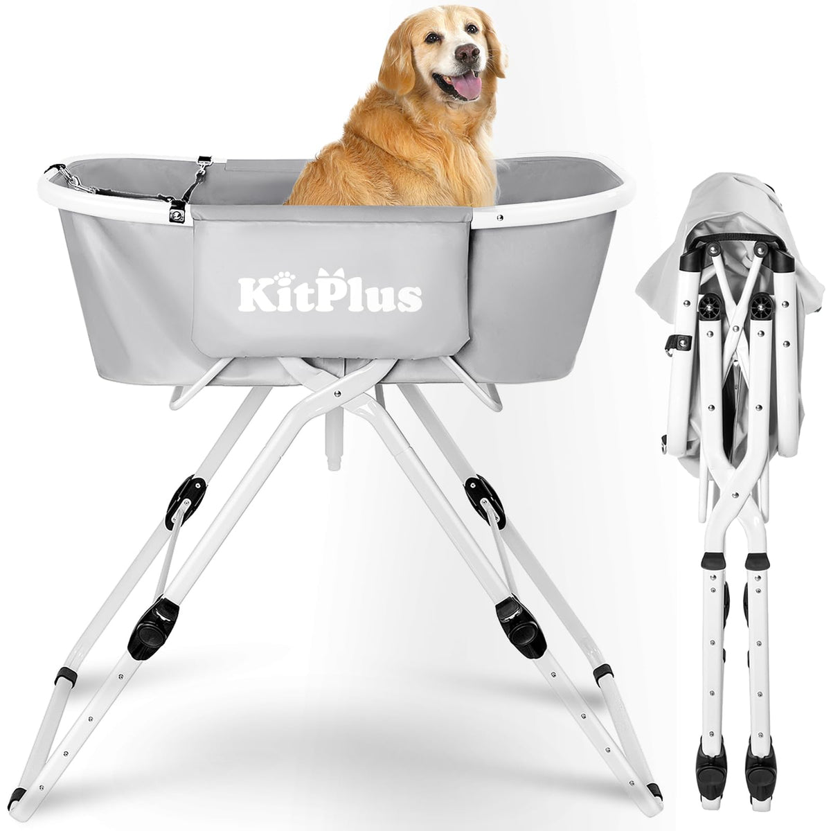 Portable 5 Height Adjustable Dog Bathtub O525464