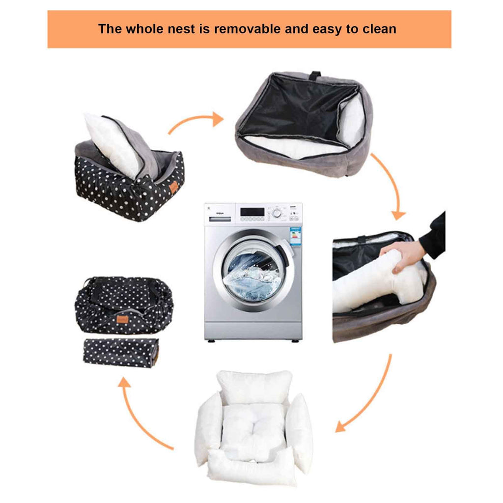 2-in-1 Waterproof Pet Car Seat & Car Bed Y5947