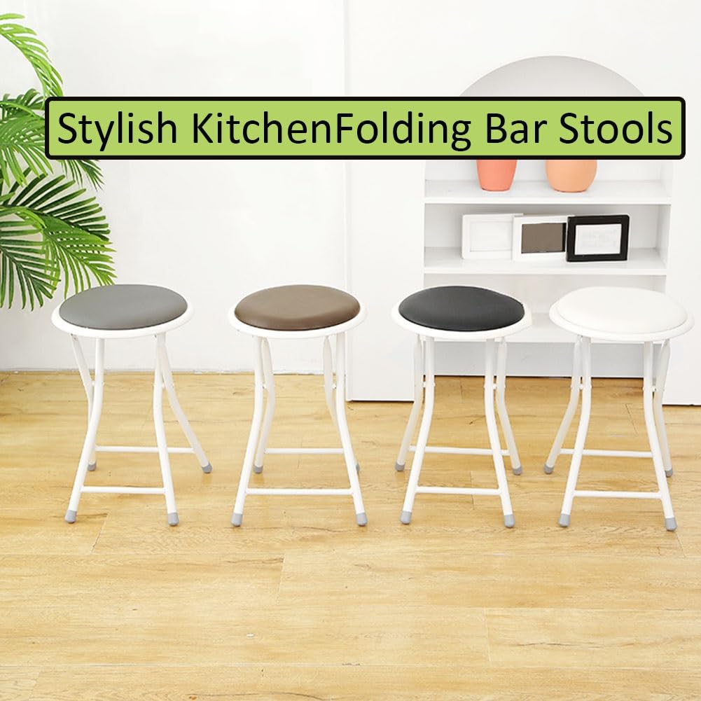 18-Inch Black Folding Stool with 225lb Capacity R79538