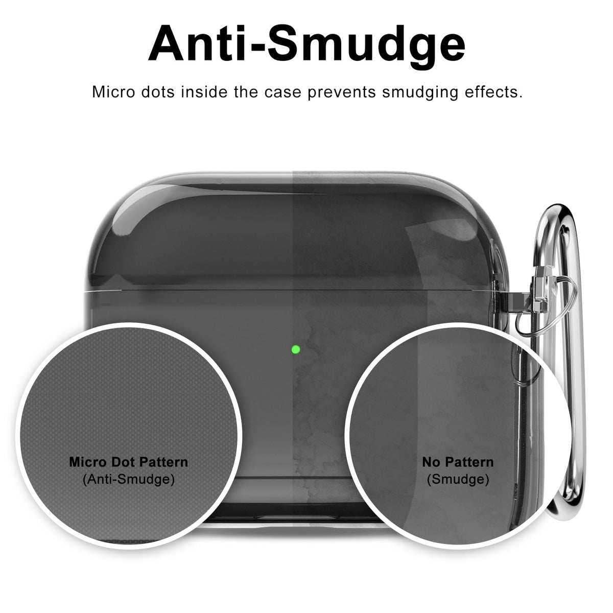 Clear Hard Plastic Airpods 3 Case with Keychain W761