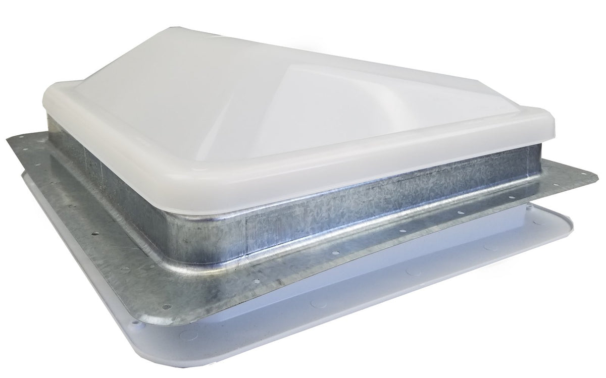 White RV Roof Vent with 12 Volt Fan P403