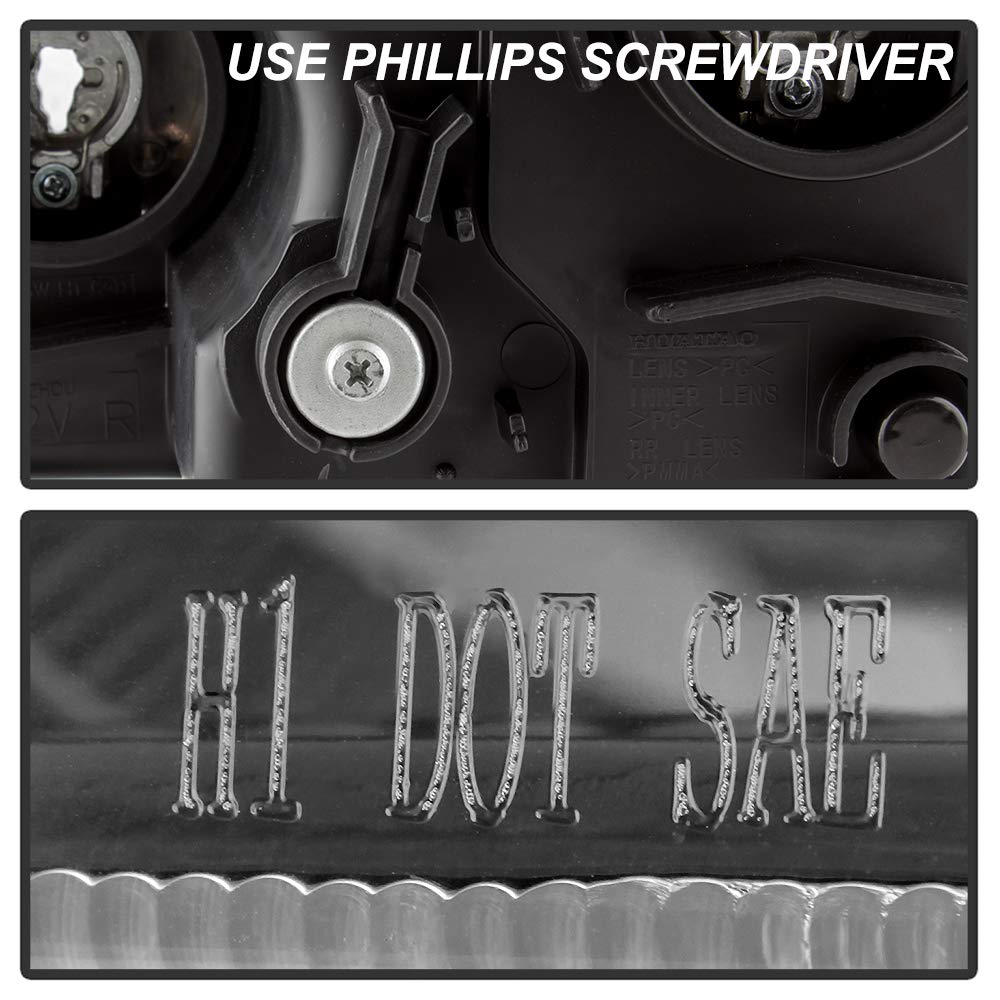 Black Headlights Replacement Pair Set W41567