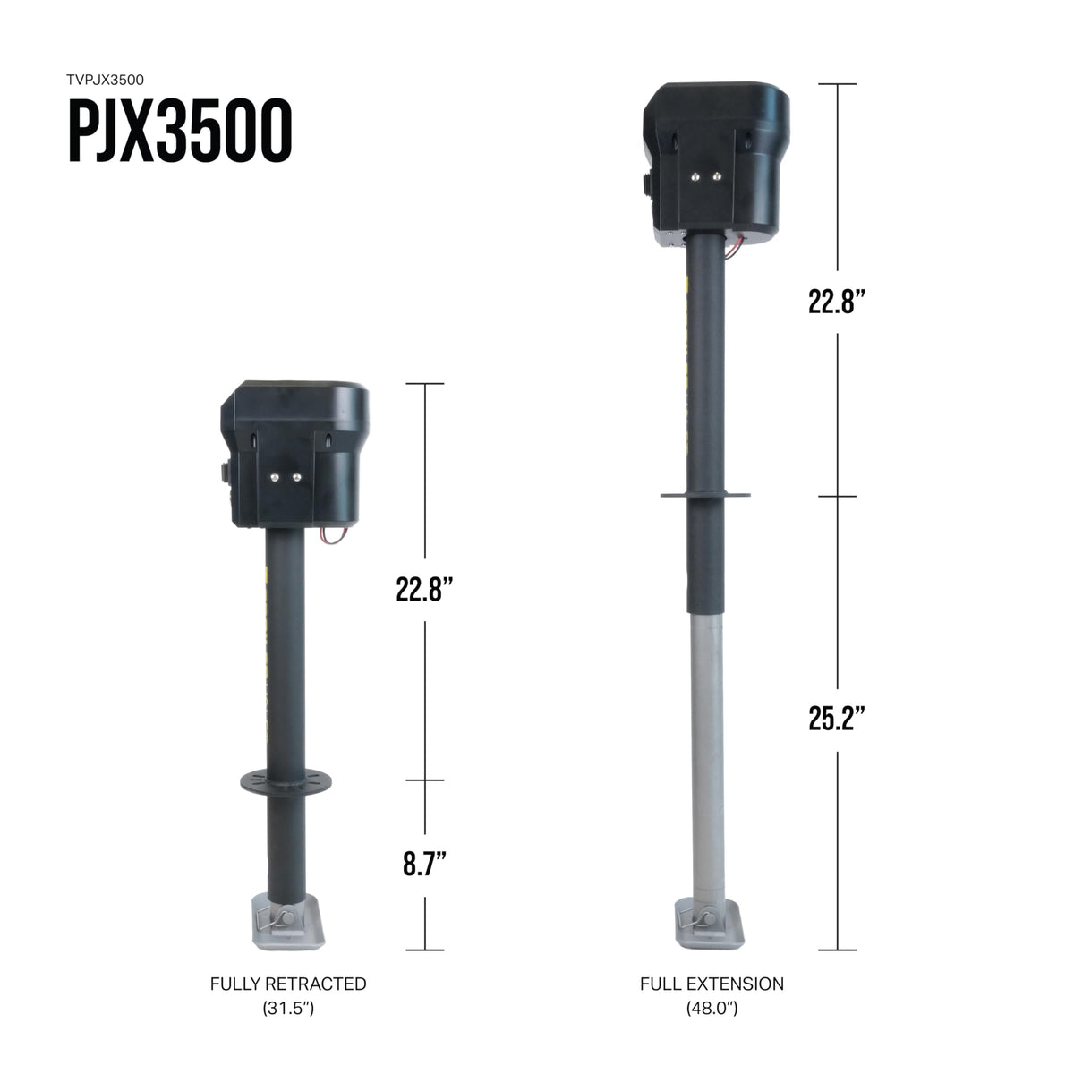 Electric Trailer Jack with Tongue Weight Scale, 3,500 LB Lift Capacity S53550