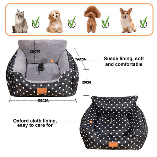 2-in-1 Waterproof Pet Car Seat & Car Bed Y5947