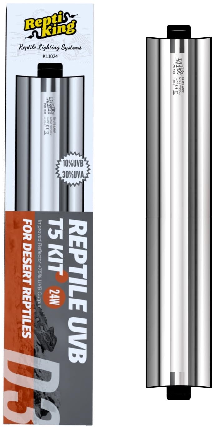24W T5 10.0 UVB Reptile Light Fixture and Tube Kit Y894618