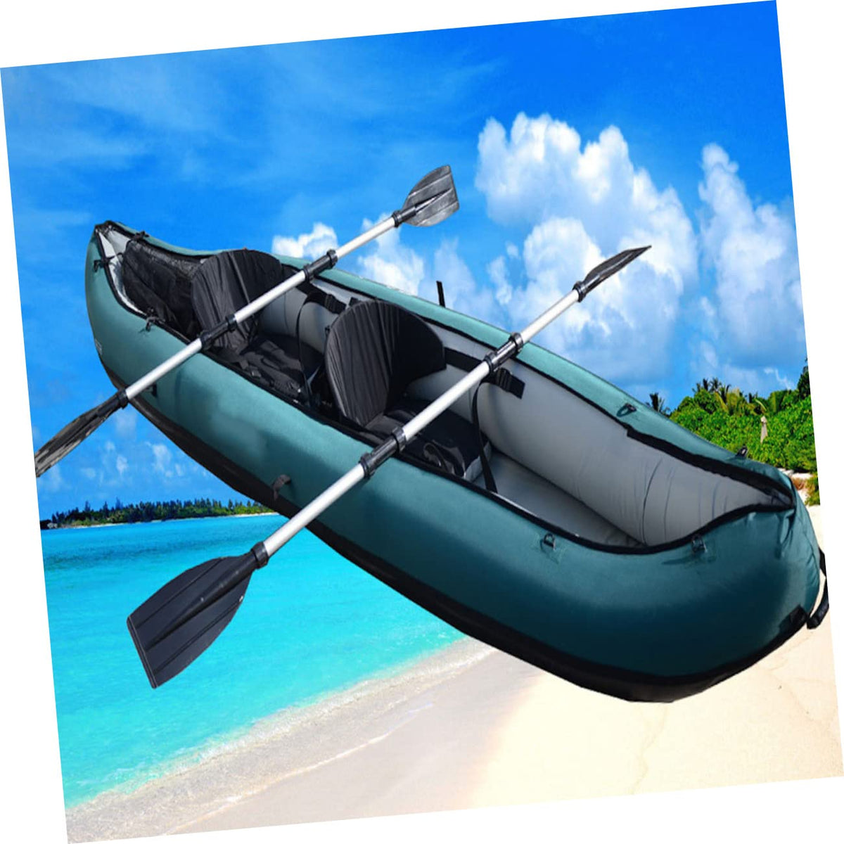 2pcs Aluminum Alloy Telescopic Kayak Paddles B444521