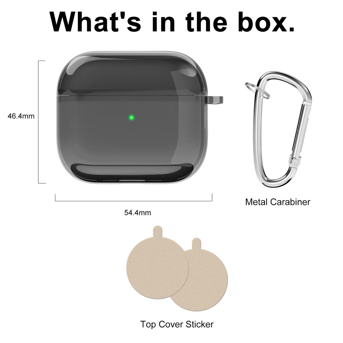 Clear Hard Plastic Airpods 3 Case with Keychain W761