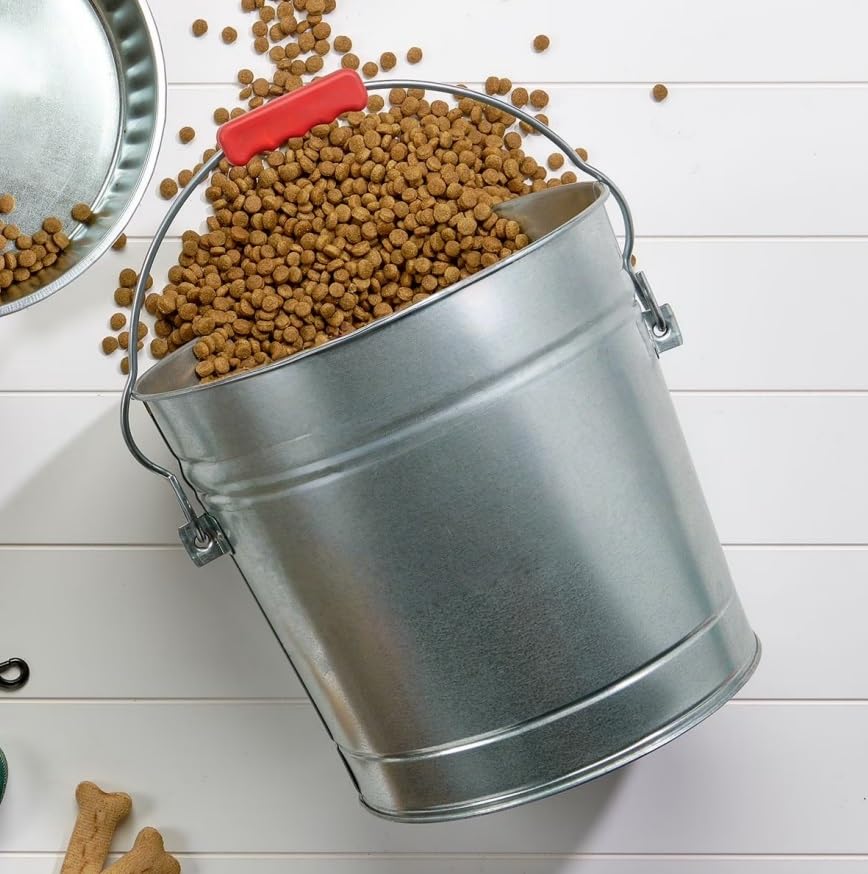 6 Gallon Galvanized Steel Storage Can with Locking Lid K7955