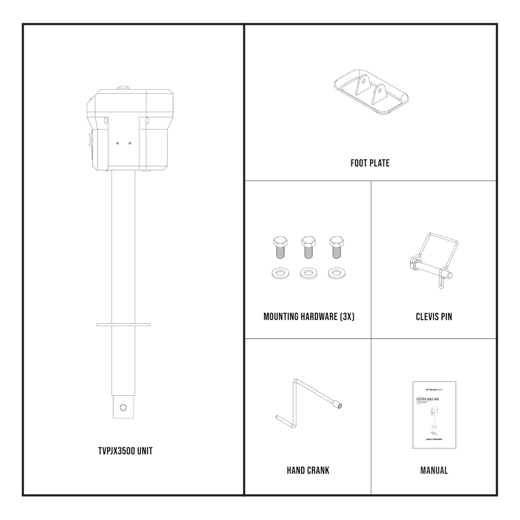 Electric Trailer Jack with Tongue Weight Scale, 3,500 LB Lift Capacity S53550