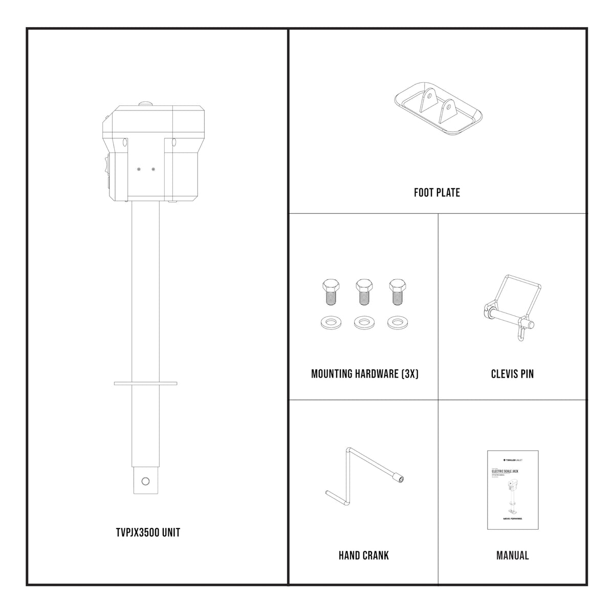 Electric Trailer Jack with Tongue Weight Scale, 3,500 LB Lift Capacity S53550