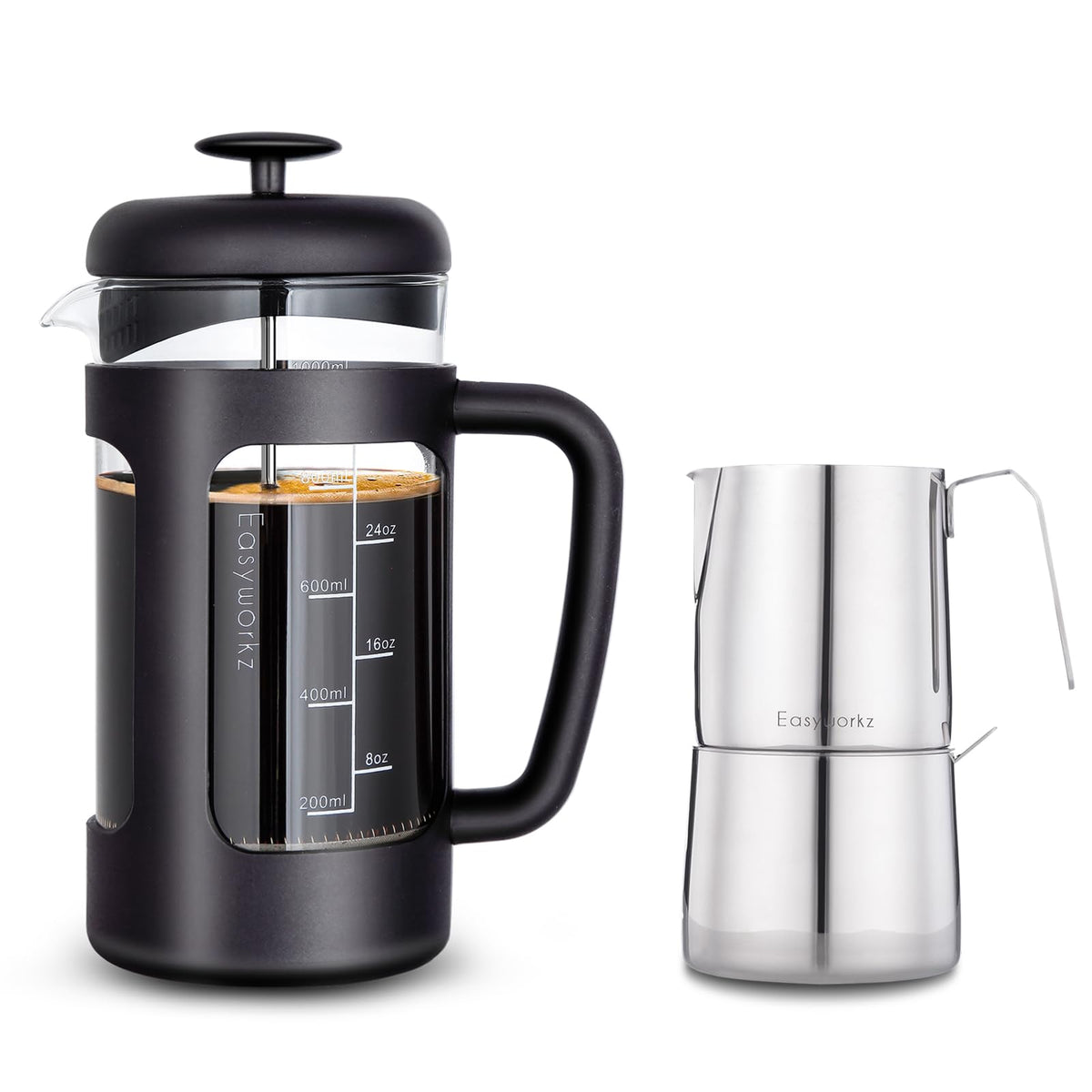 34 oz French Press with Creamer and Sugar Bowl Set J740