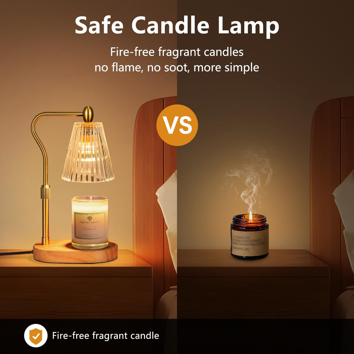 Candle Warmer Lamp with Timer and Dimmer Adjustable Height W38372